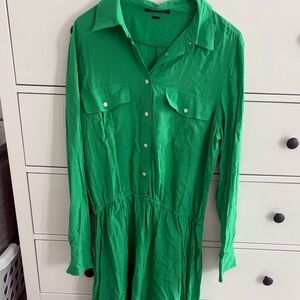 Polo by Ralph Lauren Vibrant Green Long Sleeve Dress